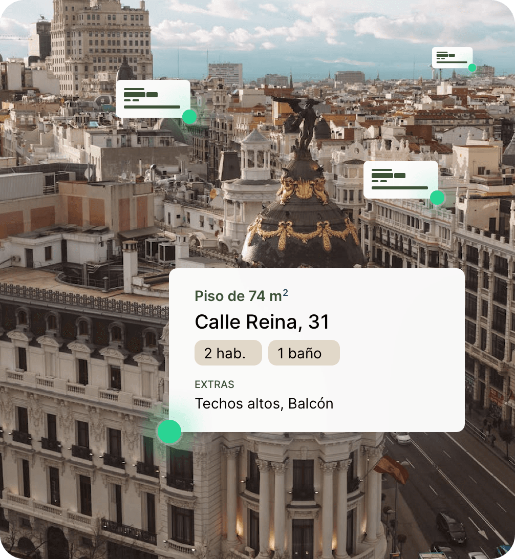 Mapa con inmuebles